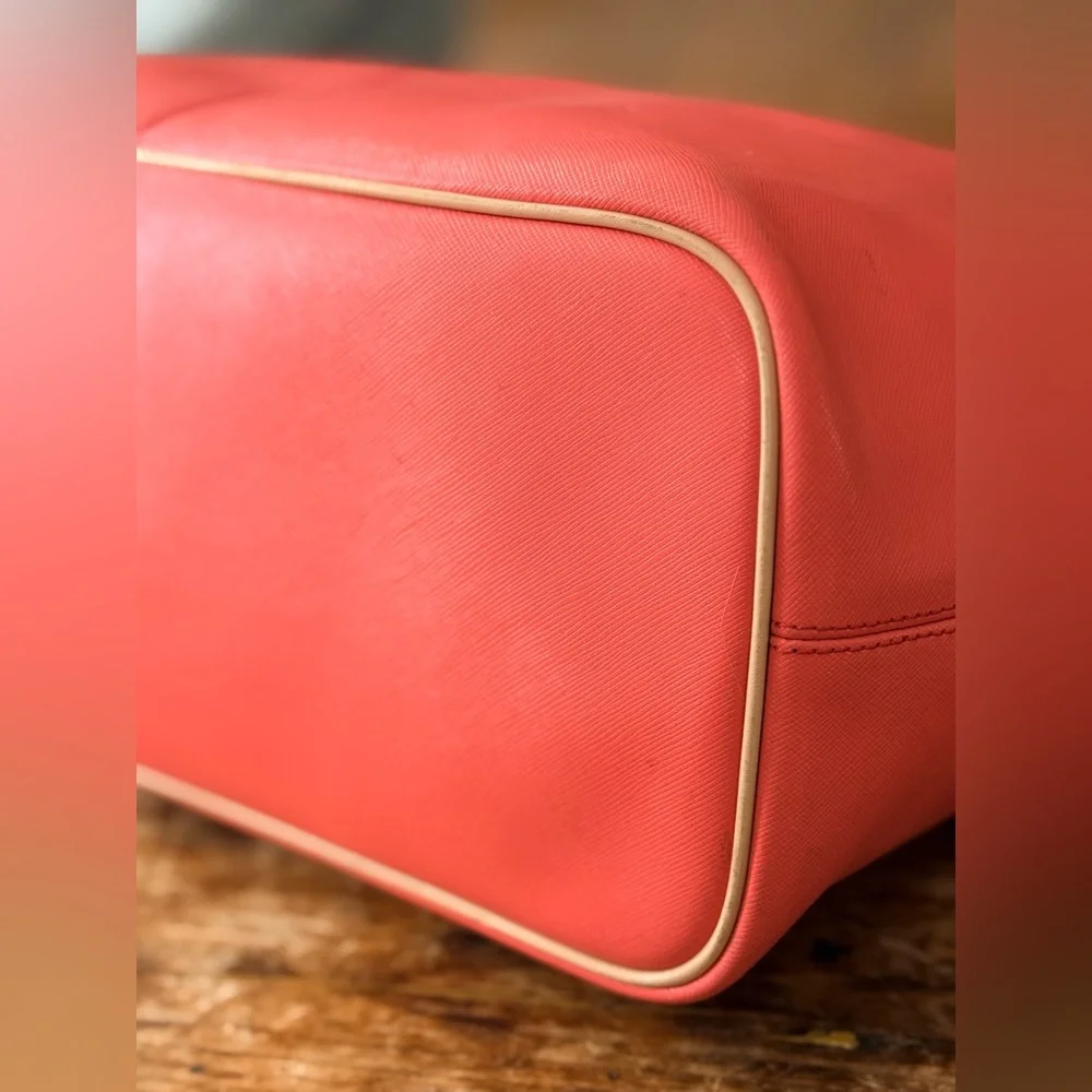 COACH Park Metro B4 Coral Leather Tote Handbag 24341 - Picture 9 of 16